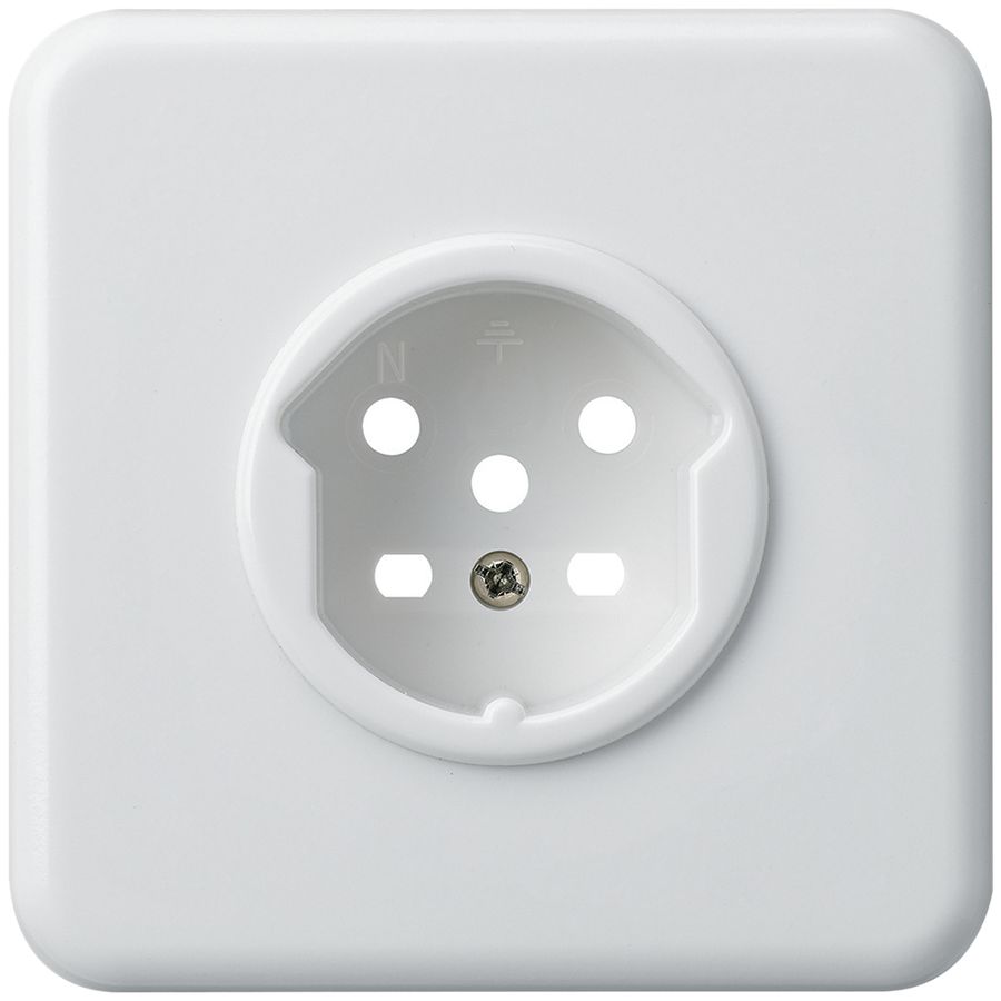 UP-Frontset HA basico für Steckdose Typ 15 mit Steckklemmen weiss