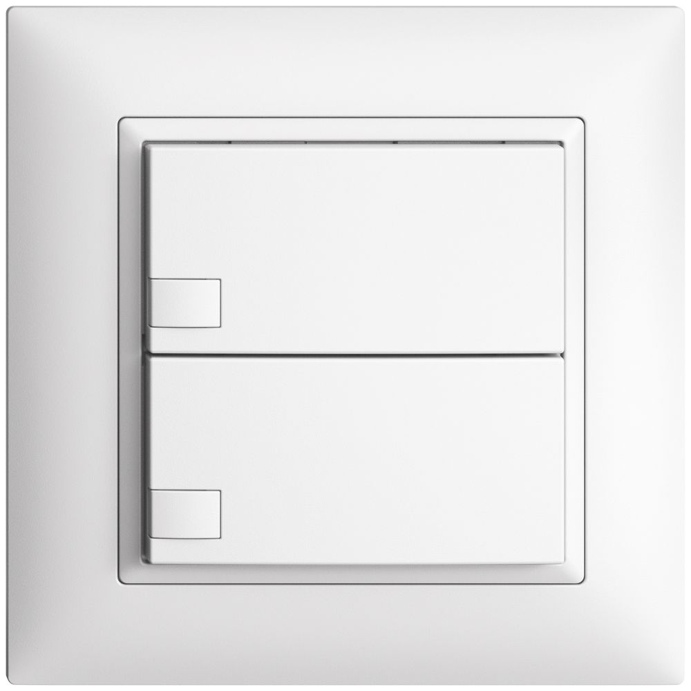 UP-Universaltaster 2×1T Schraubklemme EDIZIOdue weiss, ohne LED