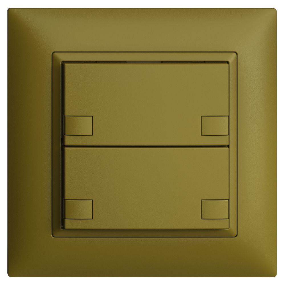 UP-KNX-Taster RGB EDUE FMI, 250mW, o.LED, 2×Taste, 2×Tastenb., ov