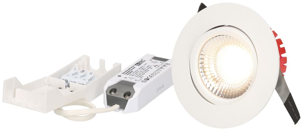 Spot LED INC maxLUCE SOLVO 8W 230V DIM 750lm 930 trou Ø80mm 38° IP44 blanc