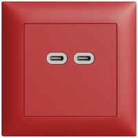 UP-Steckdose USB 18W 2×Typ C Feller EDIZIOdue FMI 230V 3600mA berry