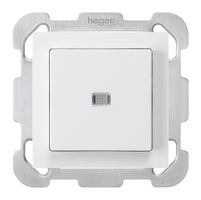 UP-Leuchttaster kallysto ARK weiss mit Befestigungsplatte