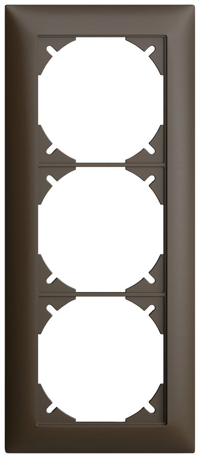 Abdeckrahmen EDIZIOdue 3×1 88×208mm umbra