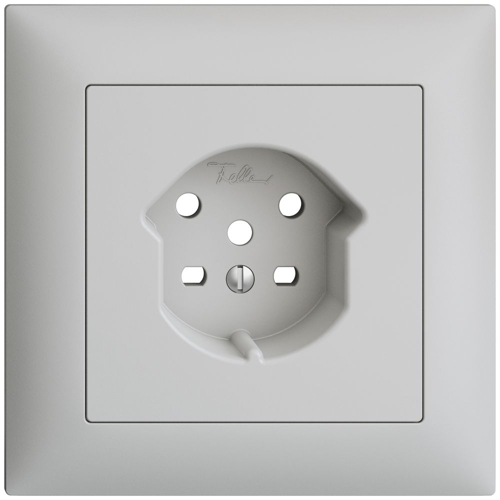 UP-Frontset EDIZIOdue hellgrau 88×88mm 1×T15