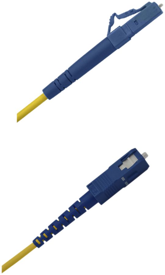 Câble patch FO WISI Simplex OS2 9/125μm G.657.A2 LCPC-SCPC jaune 1m