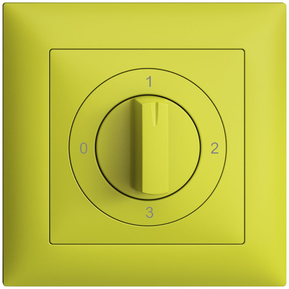 Kit frontale EDIZIOdue 0-1-2-3 88×88mm lemon per interruttore rotativo