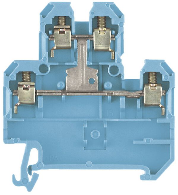 Mehrstock-Reihenklemme Weidmüller DK QV Schraub.4mm² 2 Etagen TS35 blau