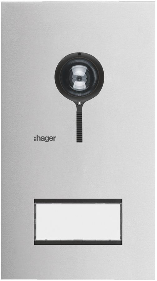 Aussenstation Video Hager elcom.one 2-Draht für 1Wohnung Edelstahl