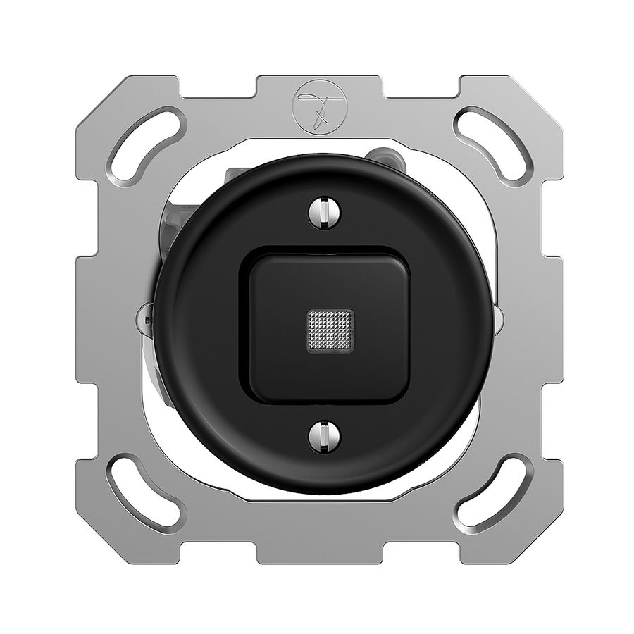 UP-Leuchttaster STANDARDdue A-R/1P schwarz, mit Linse, LED gelb