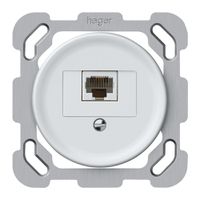 UP-Anschlussdose origin RJ45 8(4) Kat.6 gerade 77×77mm weiss