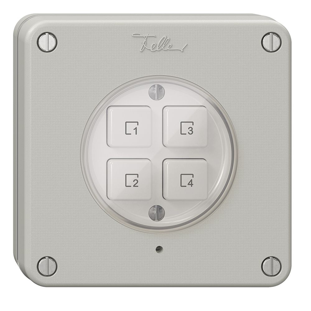 Poussoir scène ENC 4 scènes/4T NEVO Wiser gris clair