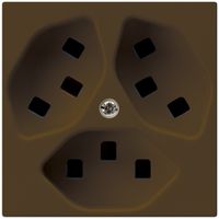 Steckdose Hager kallysto 3×T23 A braun