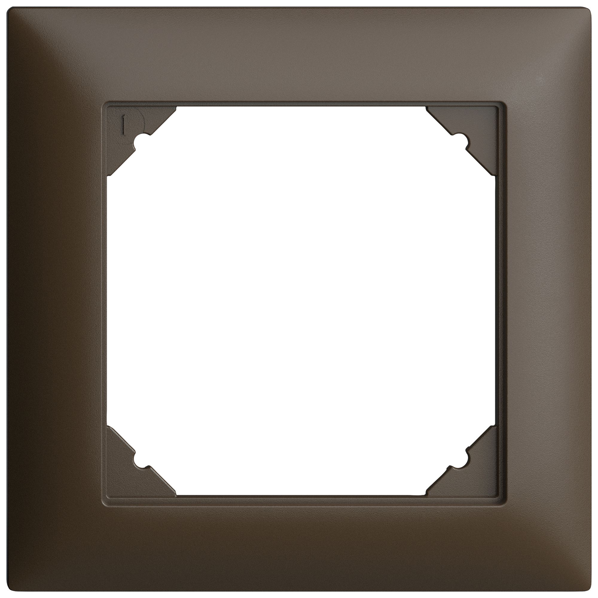 Abdeckrahmen EDIZIOdue 1×1 88×88mm umbra