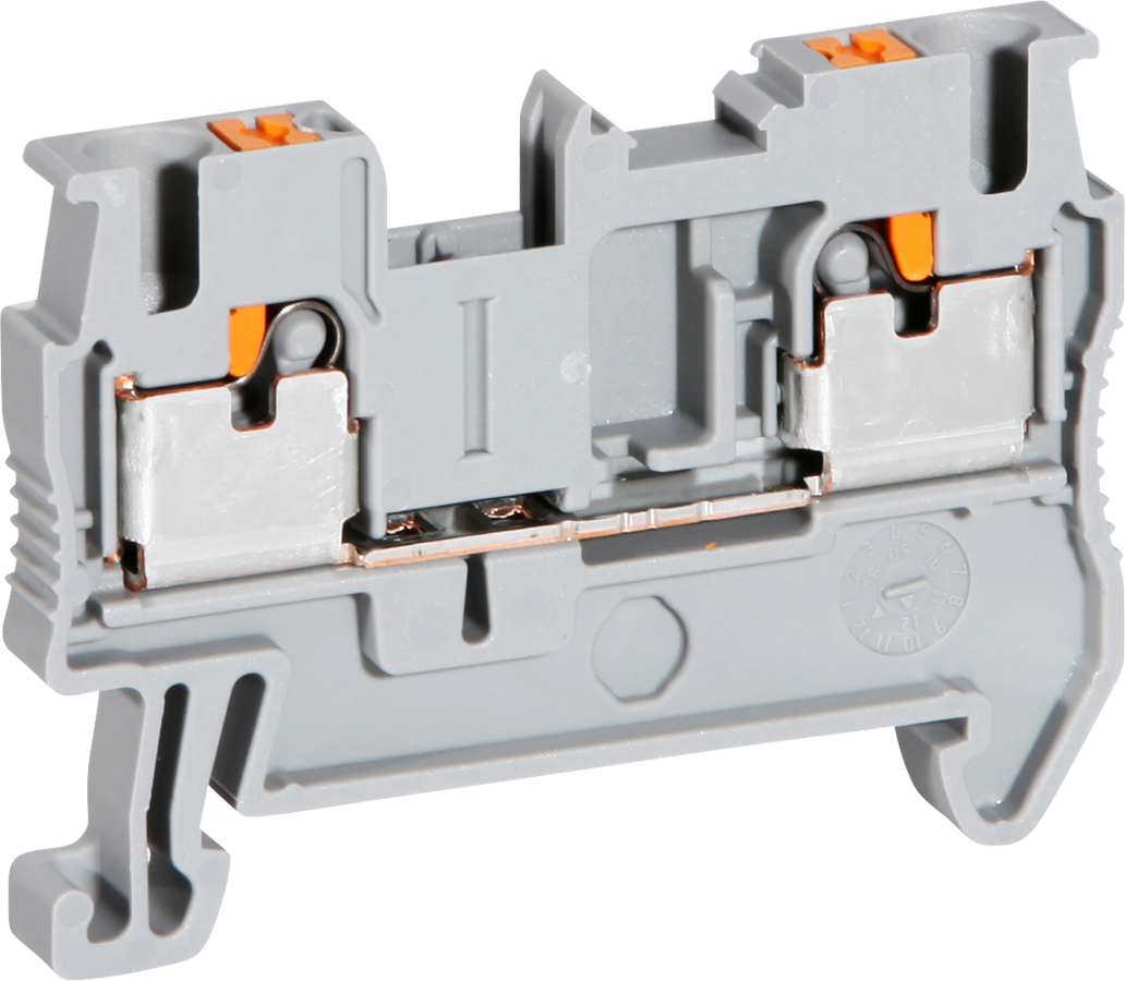 Borne Push-In 0.14…4mm² gris AWG26…12