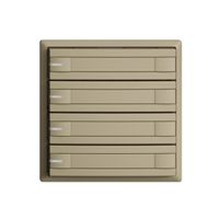 UP-Taster KNX 4-fach EDIZIOdue sand RGB mit LED mit Papiereinlage