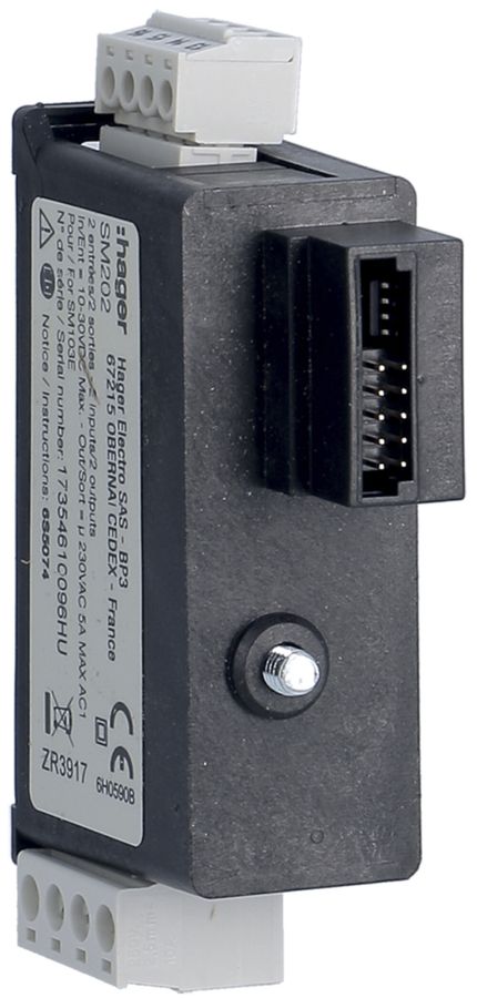 Funktionsmodul Hager 2 Eingänge 10…30VDC, 2 Ausgänge 230VAC 5A
