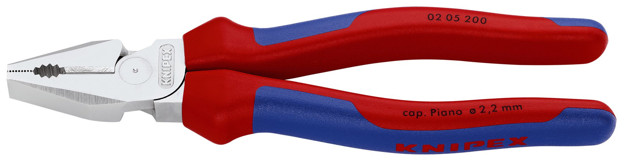 Kombizange KNIPEX 200mm Ø2.2…2.8mm/13mm, 25mm²