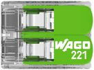 Borne pour boîte WAGO 221-422 avec levier en box 100×2L 0.2…4mm² 32A 450V vt
