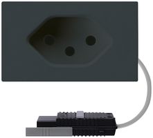 Presa INS tipo 13 FLF nero adattatore cavo rotondo 5P L3
