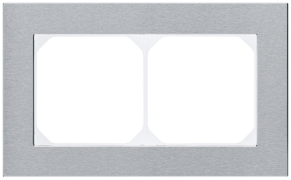 Abdeckrahmen KAL.art 1×2 94×154mm Edelstahl gebürstet