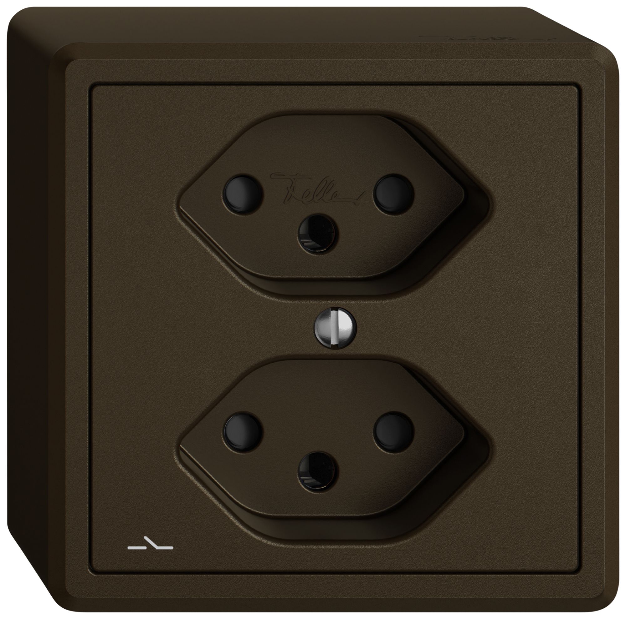 Prise AP EDIZIO.liv SNAPFIX® 2×T13 1×S avec shutter br