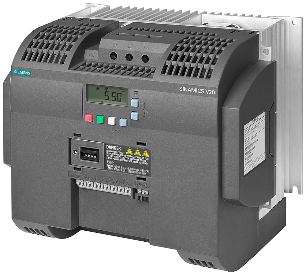 Frequenzumrichter Siemens SINAMICS V20 7.5kW 3AC Klasse A Modbus