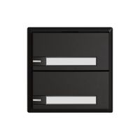 Poussoir KNX RGB EDIZIO.liv SNAPFIX® capteur temp.RGB-LED étiqu.2×com.1T no