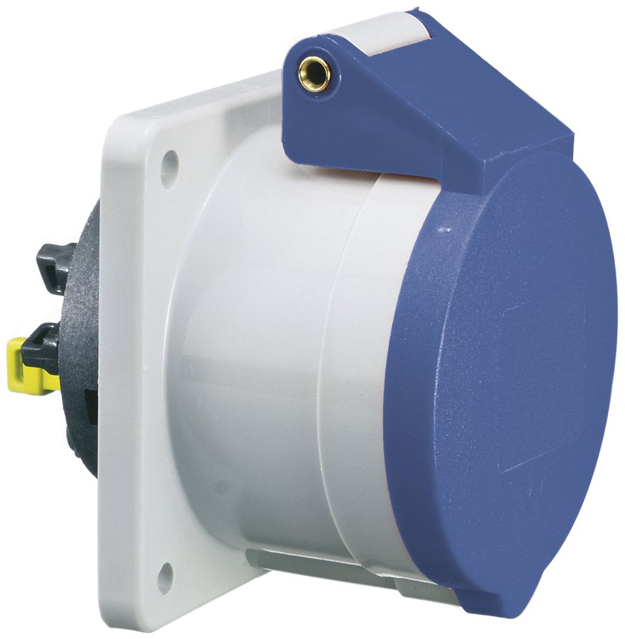 EB-Steckdose CEE Bals gerade 16A 4P 230V 9h IP44 Ni 75×75mm QC