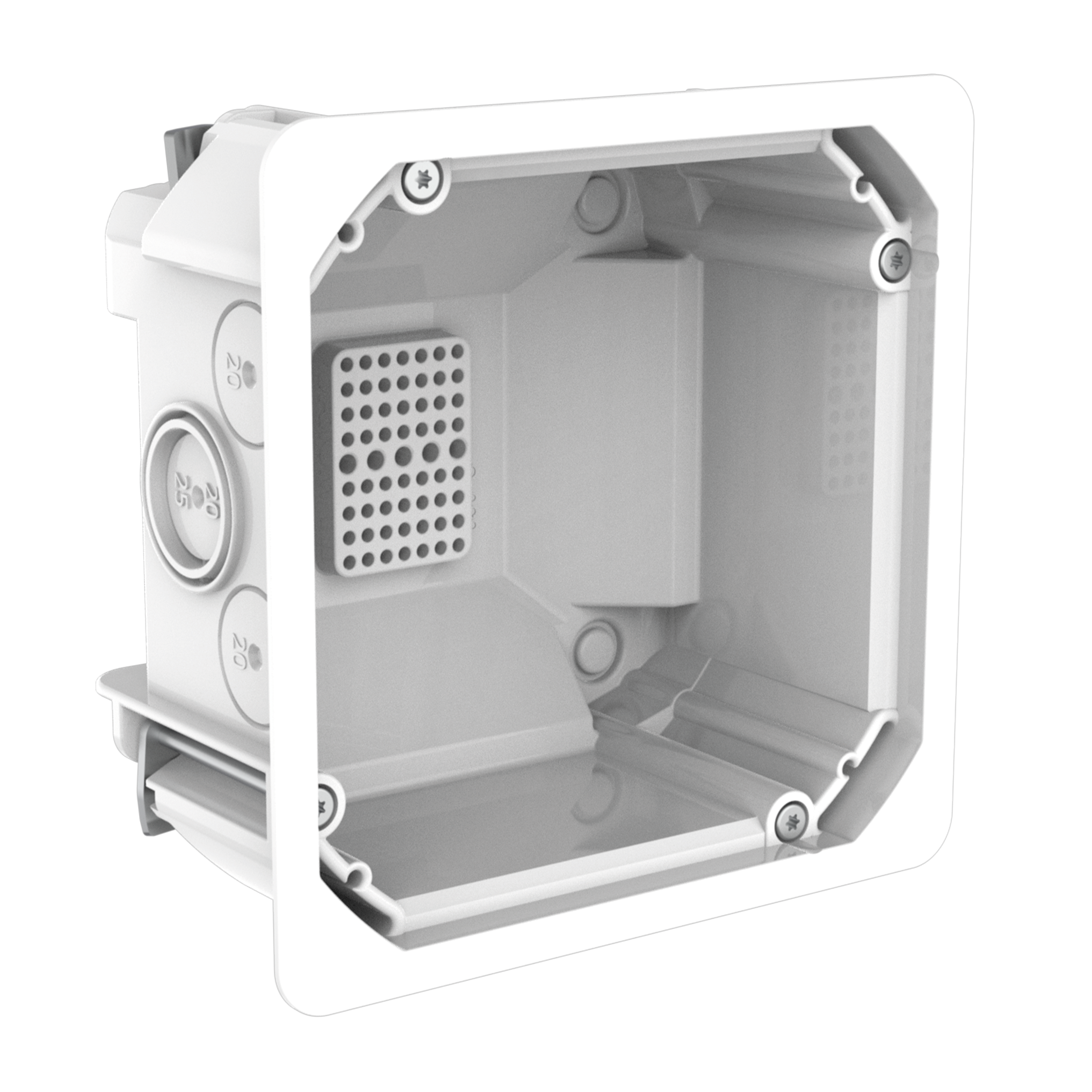 Boîte pour paroi creuse MT QUADRO 1×1 TFC 850°C 125×125×73mm blanc