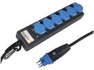 Steckdosenleiste Steffen PROFESSIONAL 6×T13 5m schwarz