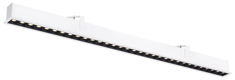 EB-LED-Deckenleuchte SLV GLENOS PRO 30W 3650lm 3000K DALI 1310×73mm weiss