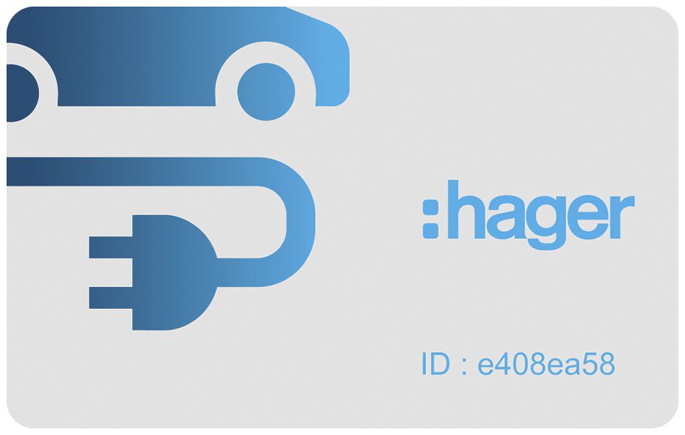 Karte Hager für Ladestation witty mit RFID, Set à 20 Stück