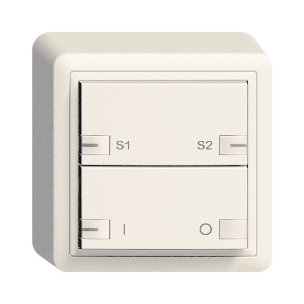 Poussoir AP ZEP ON-OFF scèn 1c/2t avec LED EDIZIOdue blanc