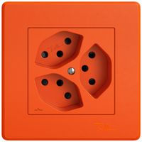 UP-Steckdose EDIZIO.liv SNAPFIX® 3×T13 1×S mit Shutter or