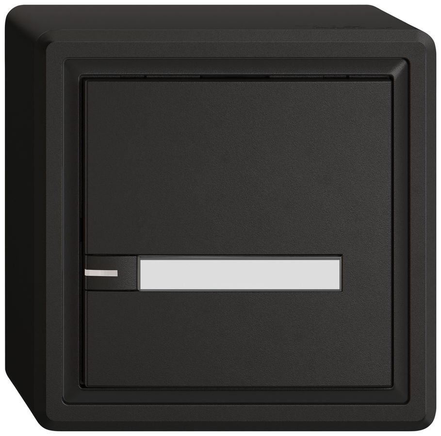 AP-Universaltaster EDIZIO.liv UNI SNAPFIX® 5…48V m.LED blau 1× 1-Tbed.Pap.sz