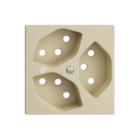 Frontset EDIZIOdue vanille 60×60mm 3×T13 mit Linse