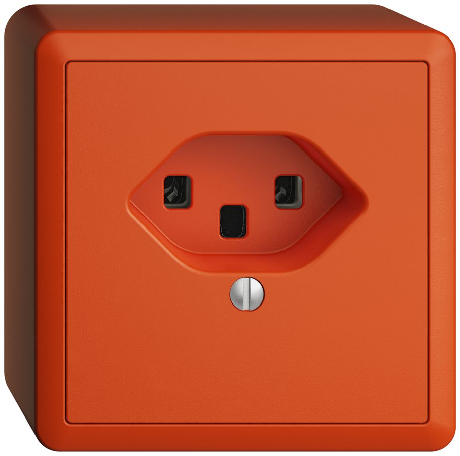 Prise AP EDIZIOdue T23 16A orange, bornes à vis
