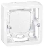 AP-Gehäuse MOS 1×2 Module weiss Tiefe=30mm