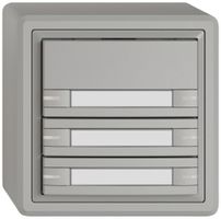 Poussoir KNX RGB AP EDIZIO.liv SNAPFIX® capteur temp.RGB-LED étiqu.6×com.1T grc