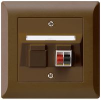 Prise ENC audio kallysto.line 1×brun borne à étrier pour 1 haut-parleur