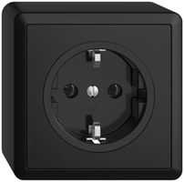 AP-SCHUKO-Steckdose EDIZIOdue 16A, 250VAC, L+N+PE schwarz