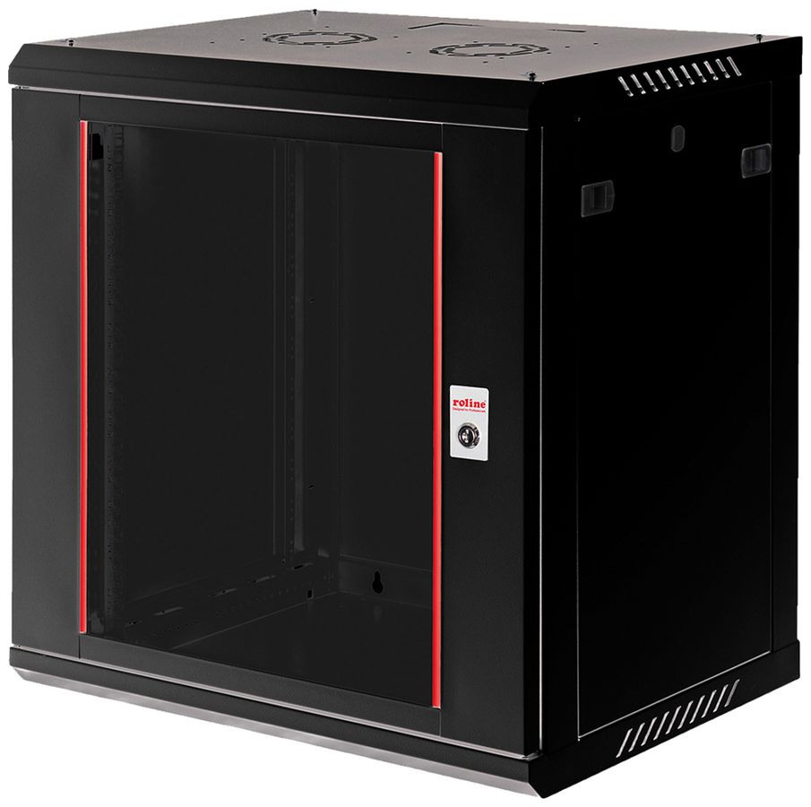 Wandgehäuse 19" ROLINE Basic Plus 600×645×450mm 12HE 1×Tür Stahl schwarz
