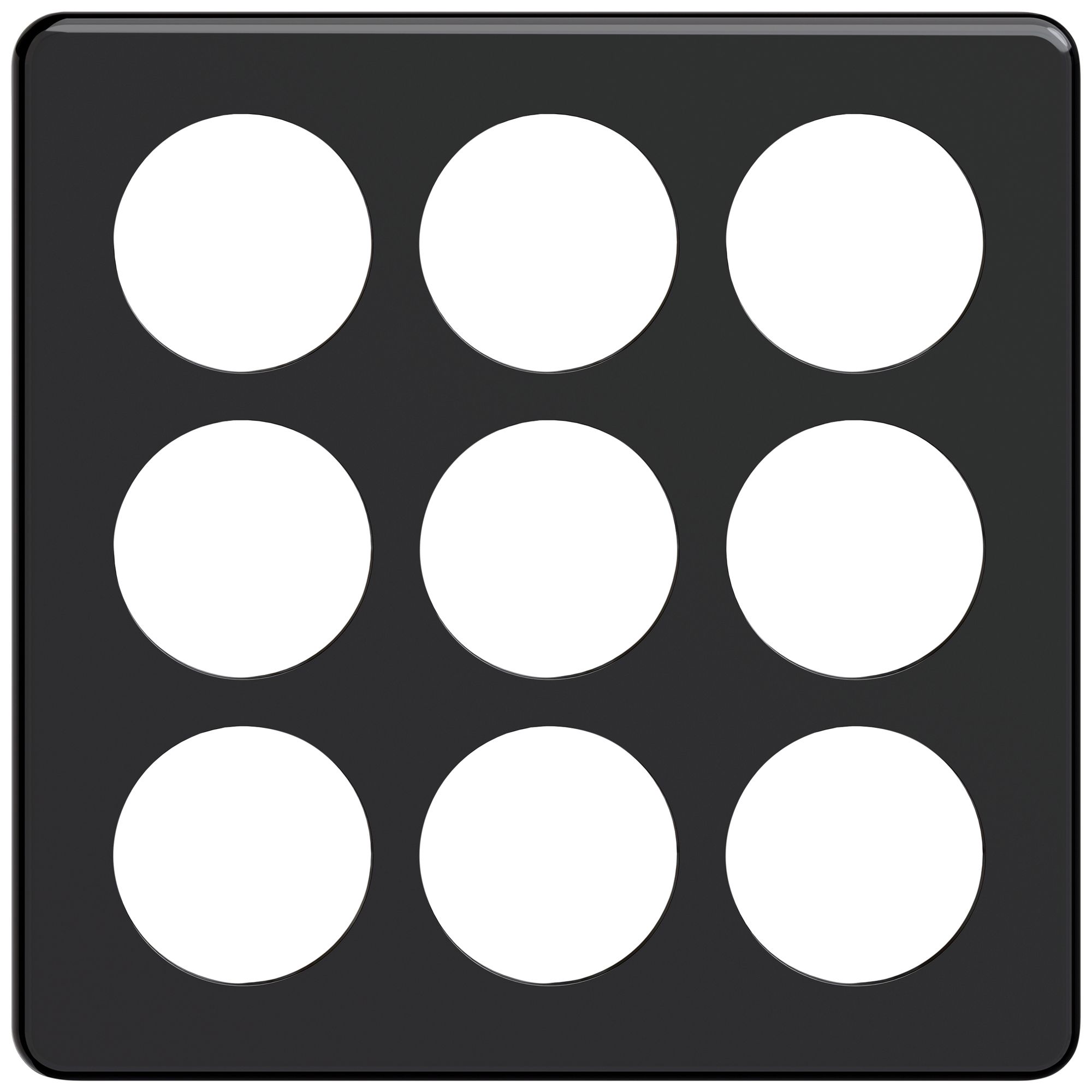 Piastra di copertura INC STANDARDdue SNAPFIX® 3×3 9×Ø50 210×210mm ne