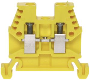 Morsetto di passaggio componibile Woertz 0.5…4mm² 32A 1000V vite 2×1 DIN 35mm gi