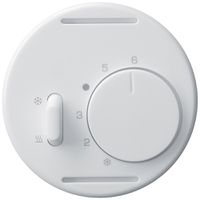 Frontscheibe Hager basico, für Thermostat mit Schalter Heizen/Kühlen, weiss