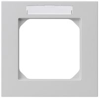 UP-Abdeckrahmen kallysto.pro 1×1 hellgrau 94×94mm mit Beschriftungsrahmen