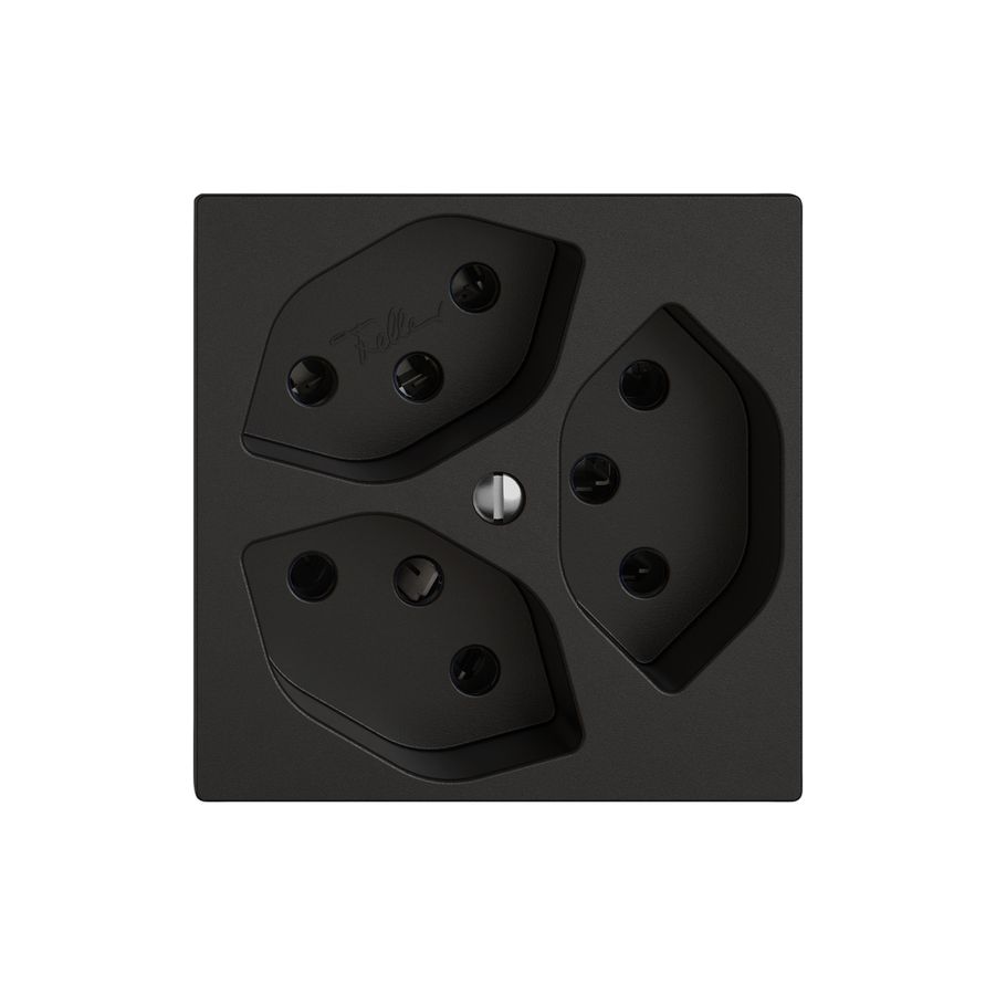 Steckdose EDIZIO.liv SNAPFIX® 3×T13 3×S sz