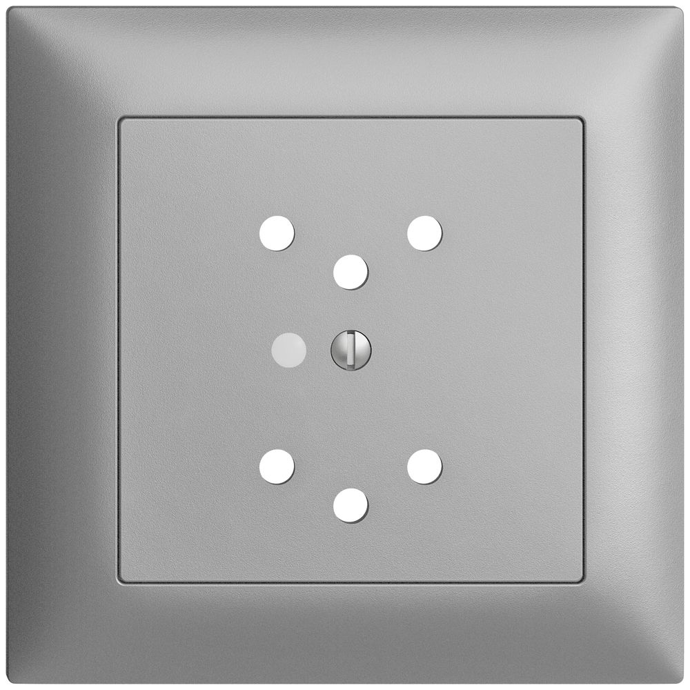 UP-Frontset EDIZIOdue silver 88×88mm 2×T12 mit Linse