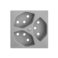 Frontplatte EDIZIOdue 3×T13 silver 1×S