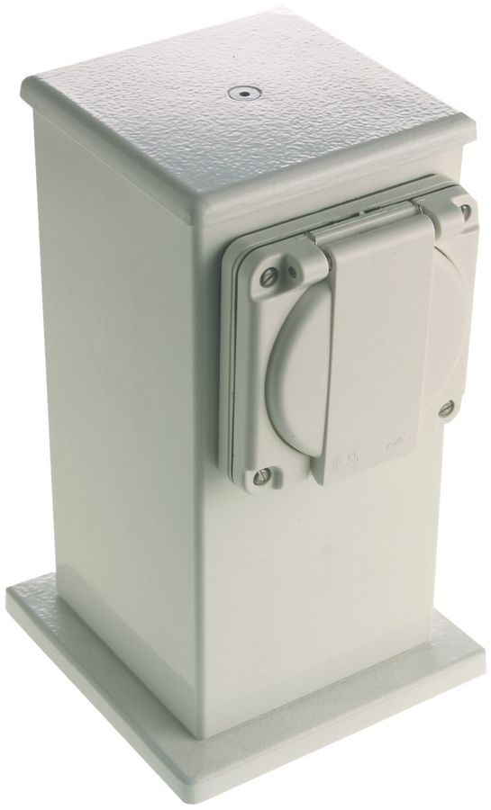 Potelet de raccordement Ellipse h=200 avec 1 alésage IP54 blanc vide